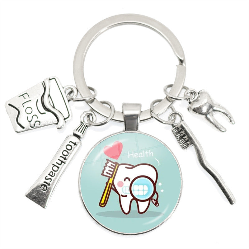 Wholesale Alloy Tooth Shape Keychain